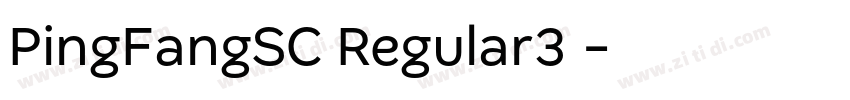 PingFangSC Regular3 字体转换